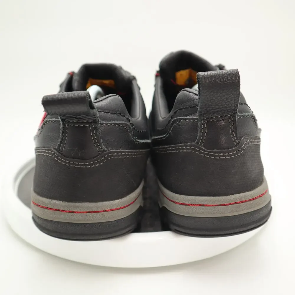 Caterpillar Steel Toe Mens Size 12 Shoes Brode Working Black Leather Low Top